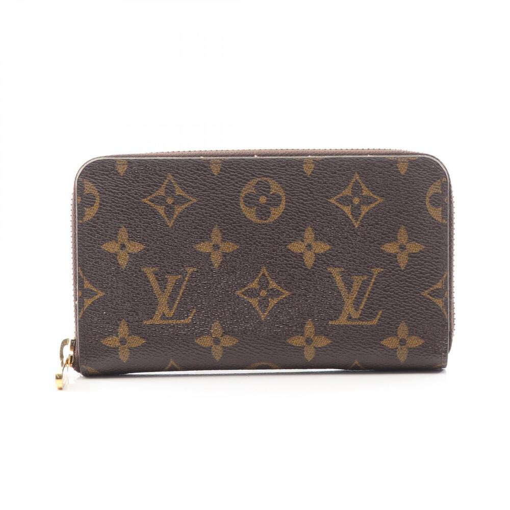 Louis Vuitton Zippy Wallet Compact Wallet Round Long Canvas Monogram Brown